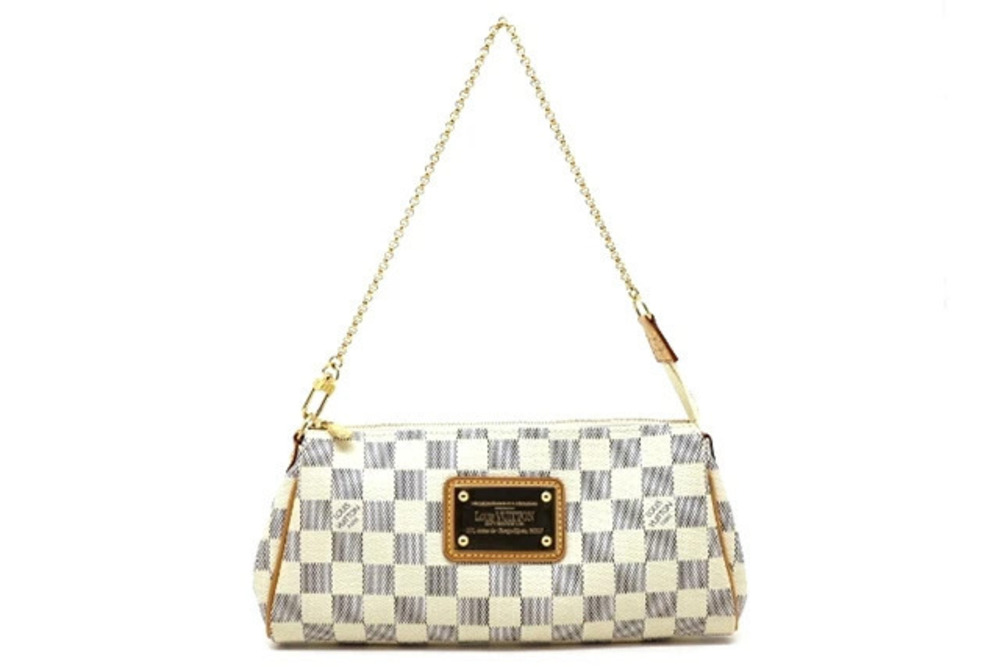 LOUIS VUITTON Shoulder Bag Eva Damier Azur White